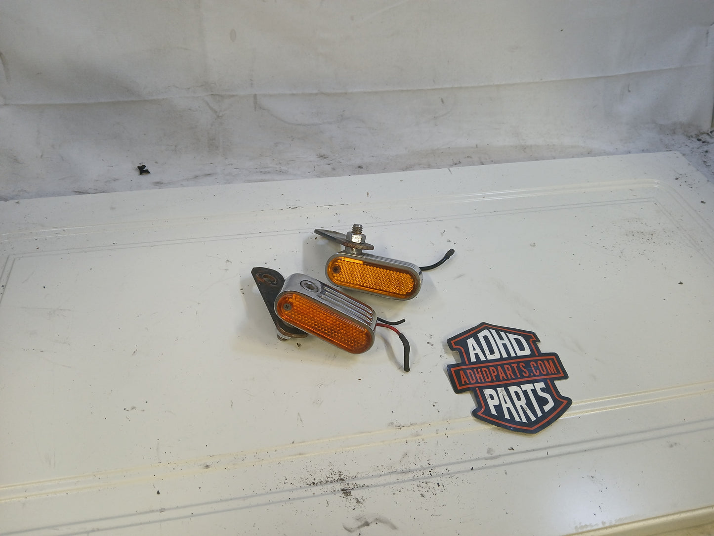 Blinklys. Små i chrome.