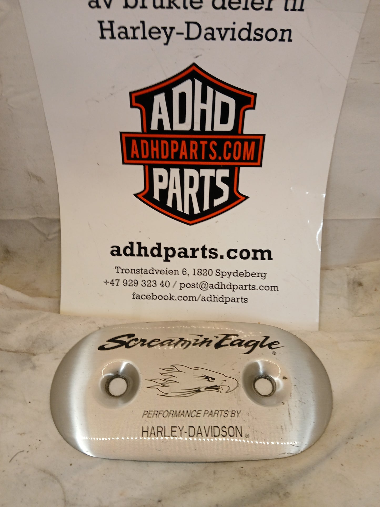 Merke til luftfilter cover " Screamin Eagle"