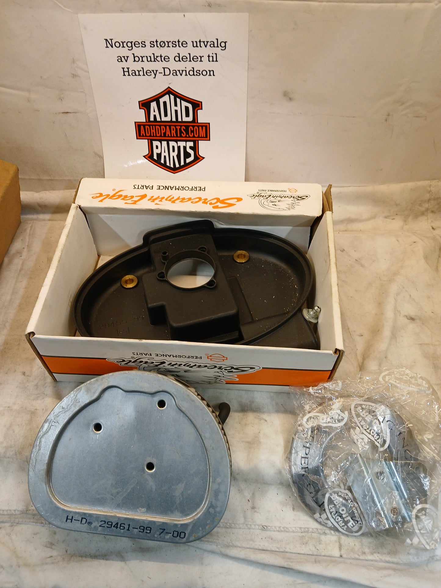 Luftfilterboks med filter og hardware