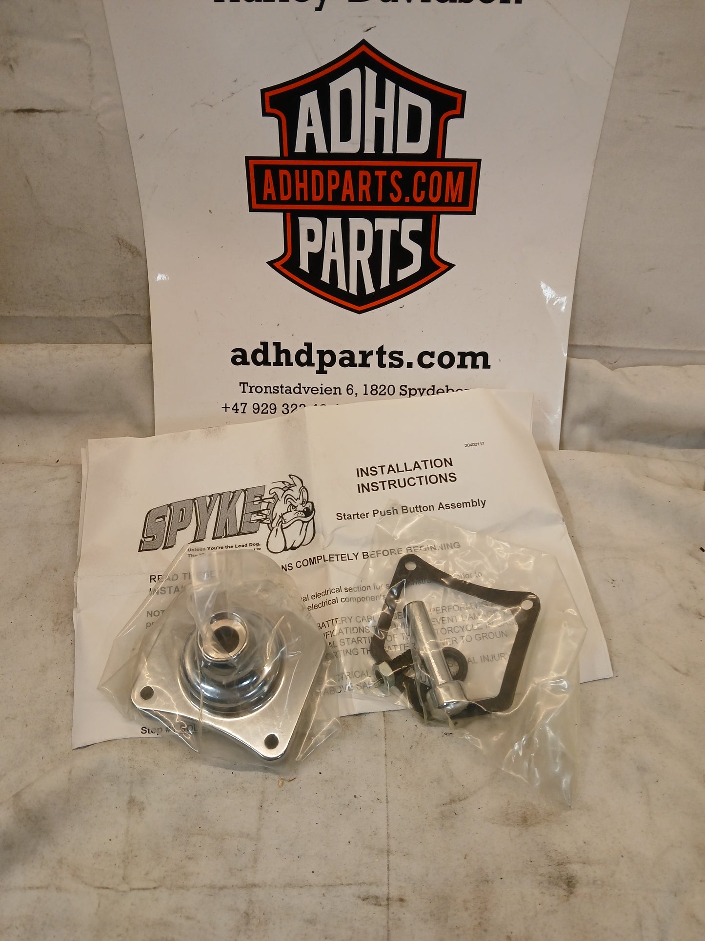 Ny Spyke trykk knapp starter krom 1,2 /1.4KW