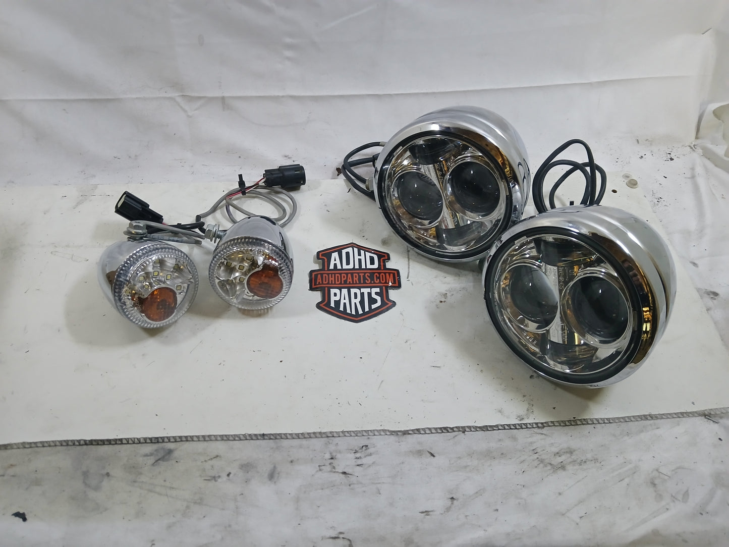 Extralys og blinklys LED. Kit for Touring m.m .