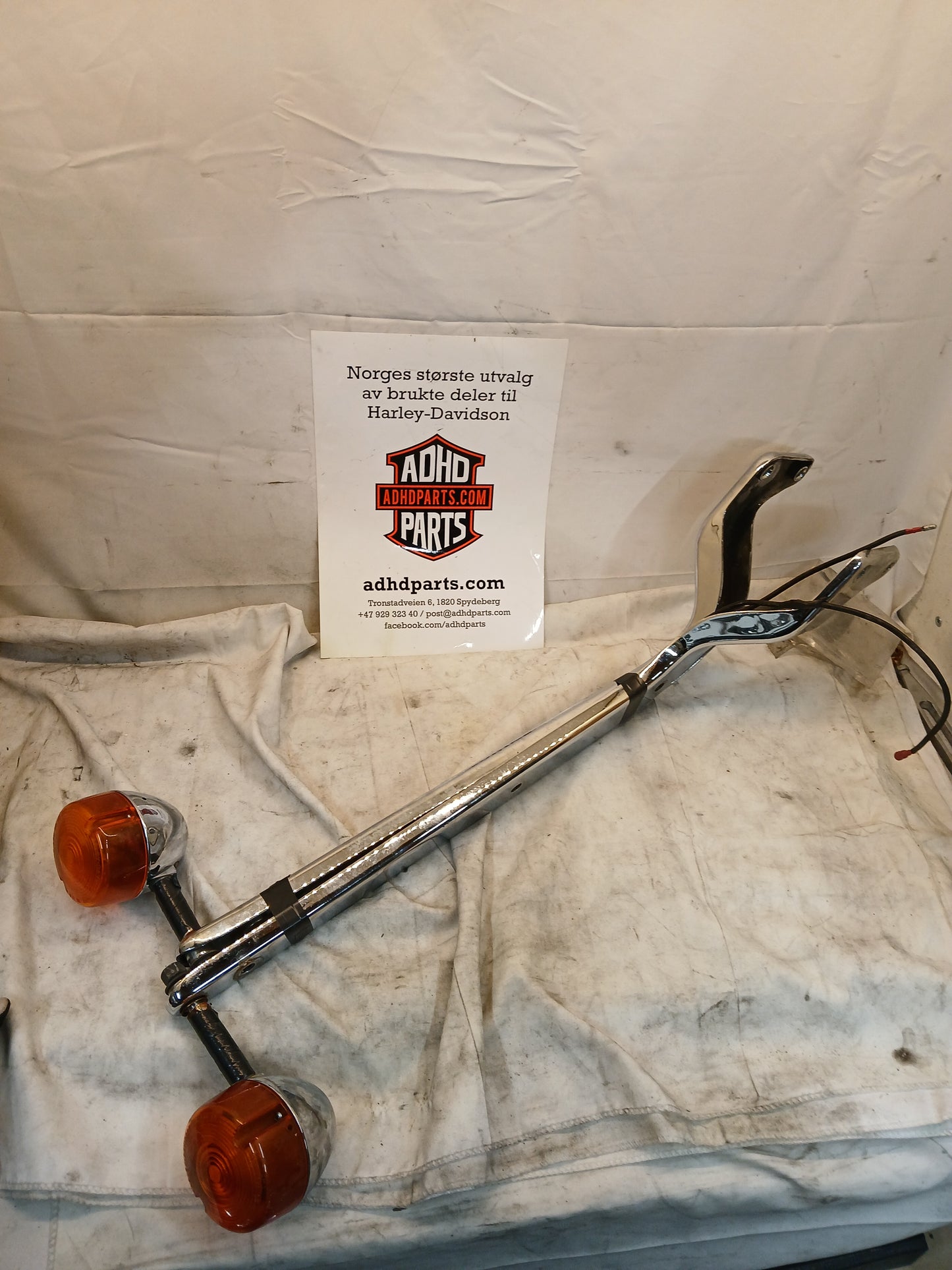 Fenderstruts med blinklys Softail