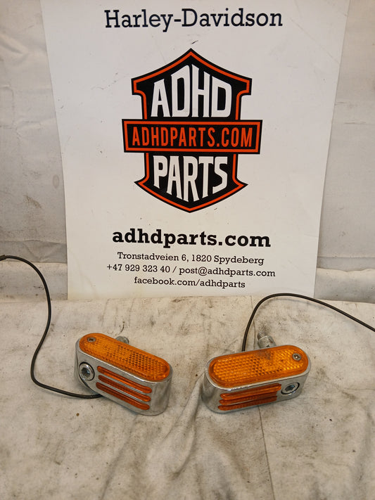 Blinklys små i crom.