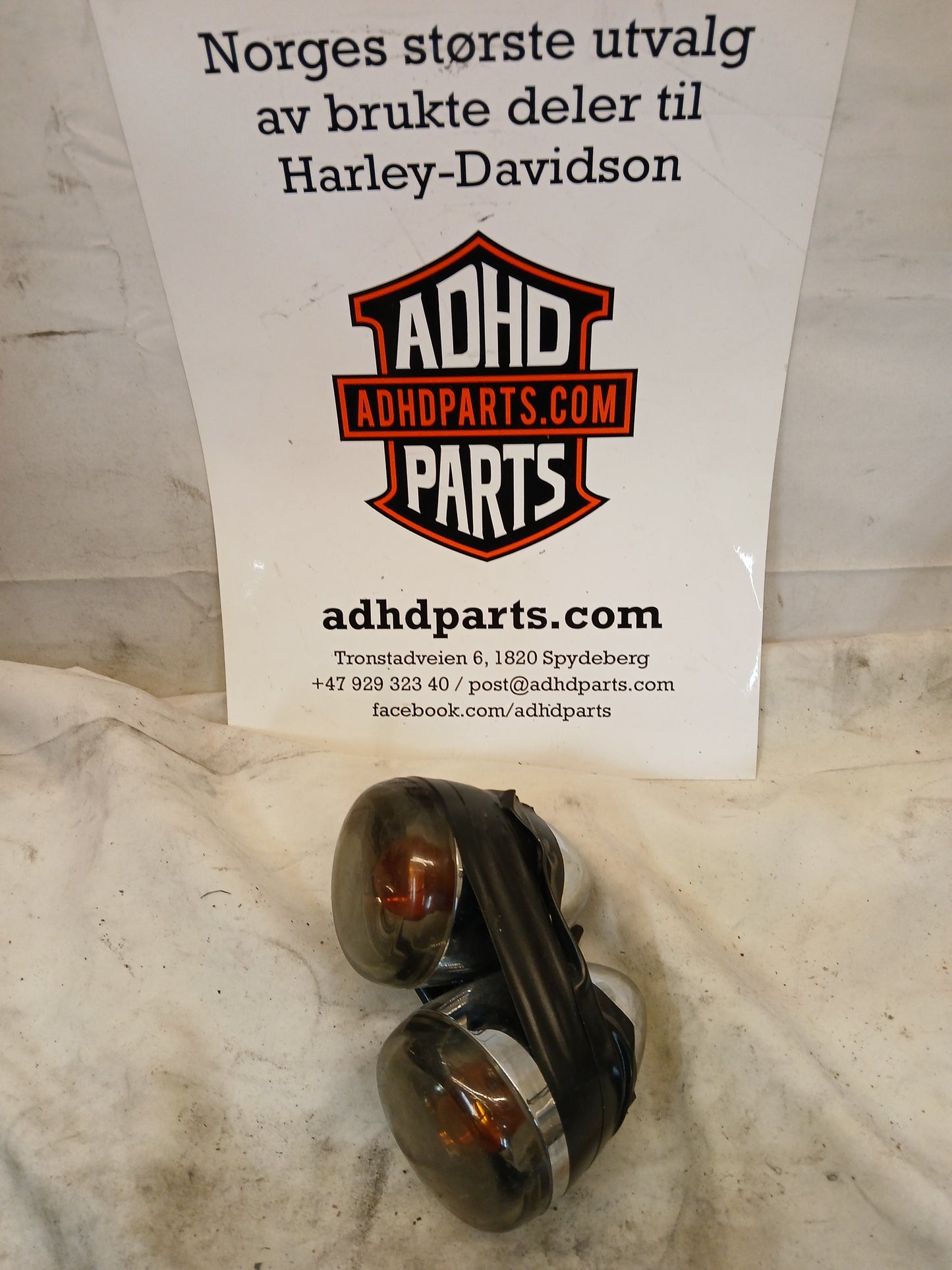 Blinklys sotede glass